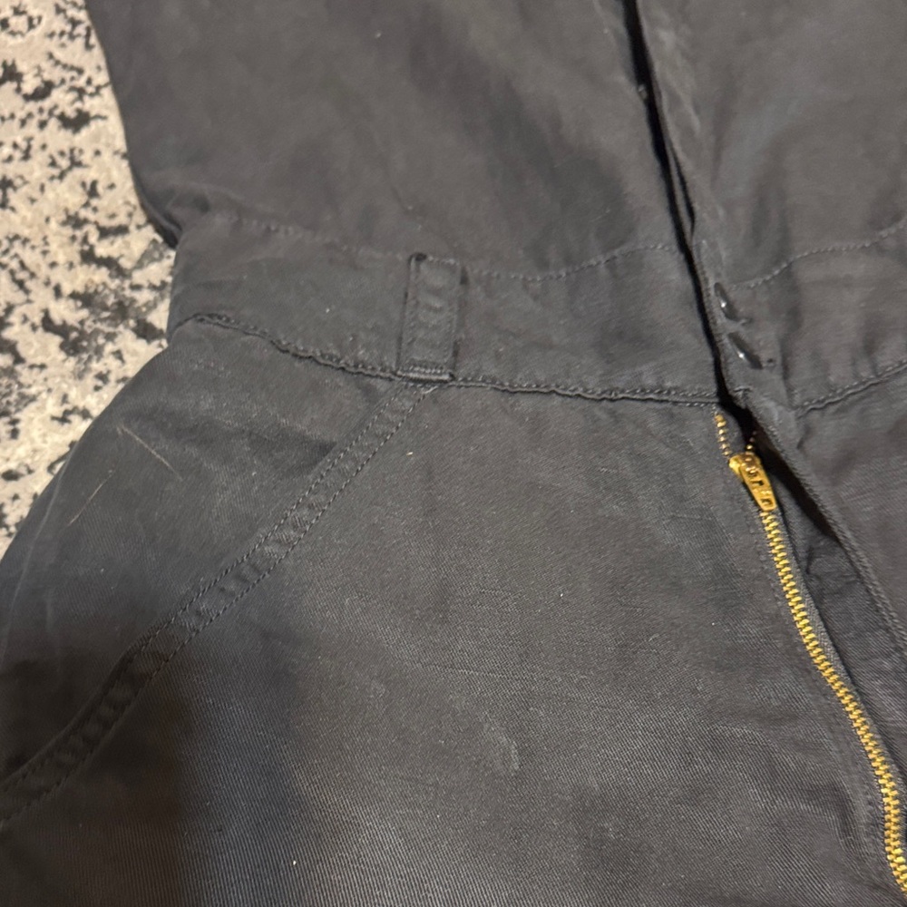 Joe's washed black soft denim Button-Up romper - Picture 11 of 13